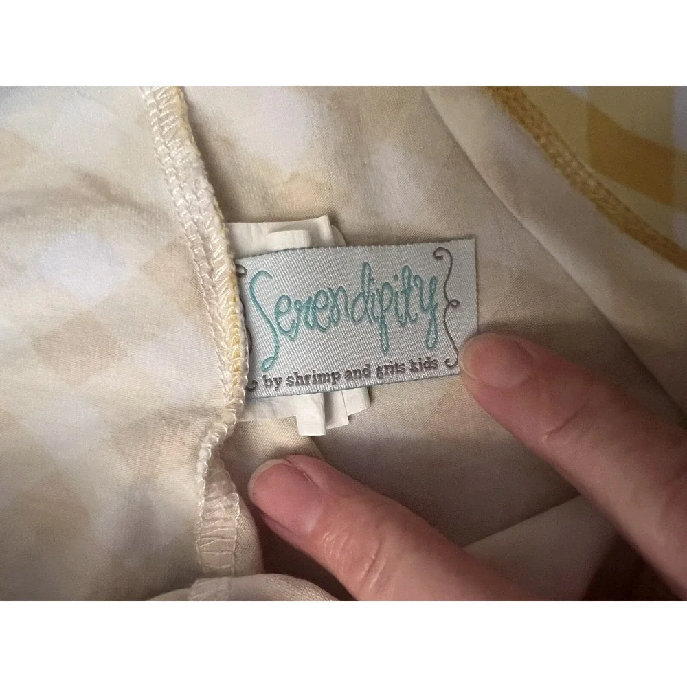 Serendipity‎ 9-10 Girls Yellow Checkered Leggings